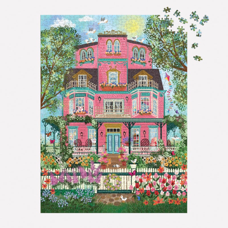 جاليسون Galison Capeside Victorian - أحجية الصور المقطوعة من رقائق Joy Laforme مكونة من 1000 قطعة تتميز بعمل فني جميل لقصر Capeside الفيكتوري - Image 5